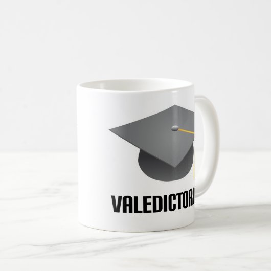 Valedictorian Gray Afstudeerder Pet Koffiemok (Voorkant rechts)