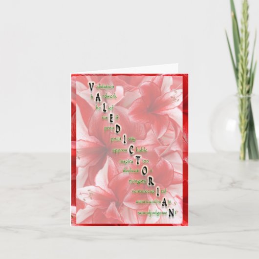 Valedictorian Kaart (Voorkant)