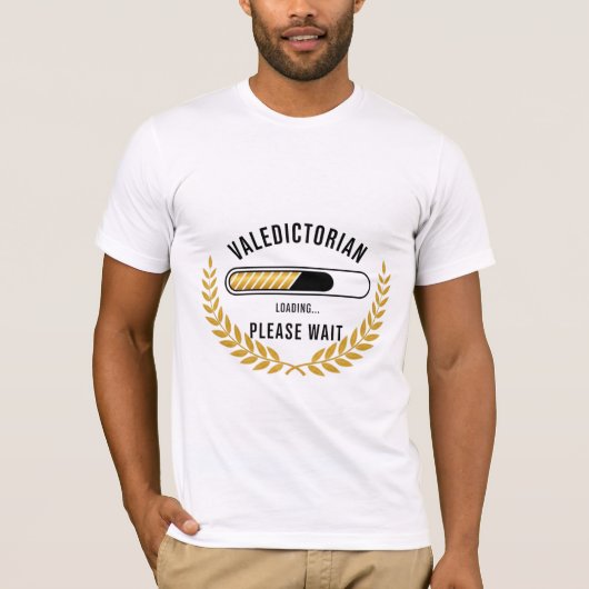 Valedictorian Laadbalk Prestatie Afstuderen T-shirt (Voorkant)