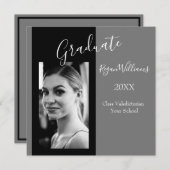 Valedictorian Photo Custom Modern Afstuderen Kaart (Voorkant / Achterkant)