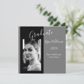 Valedictorian Photo Custom Modern Afstuderen Kaart (Staand voorkant)