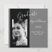 Valedictorian Photo Custom Modern Afstuderen Kaart (Voorkant)