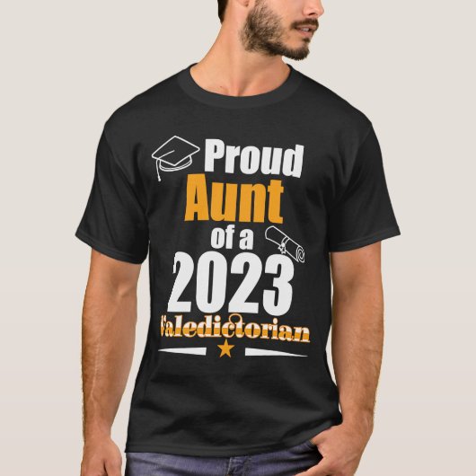 Valedictorische klasse 2023 Oude tante Gediplomeer T-shirt (Voorkant)