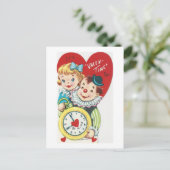 "Valen-time" Valentijn Feestdagenkaart (Staand voorkant)