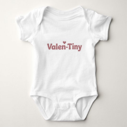 Valen-Tiny Schattig & Grappig Valentijnsoutfit voo Romper (Voorkant)