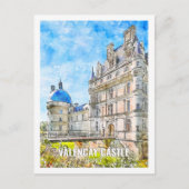 Valencay Castle Frankrijk Travel Place Waterverf Briefkaart (Voorkant)