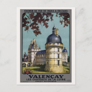 Valençay France Vintage Poster 1926 Briefkaart