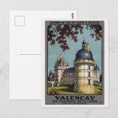 Valençay France Vintage Poster 1926 Briefkaart (Voorkant / Achterkant)