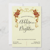 Valence Wedding Elegant gestileerd Roos Kaart (Voorkant)