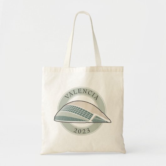 Valencia 2023 Mint en Zwarte Canvas tas (Voorkant)