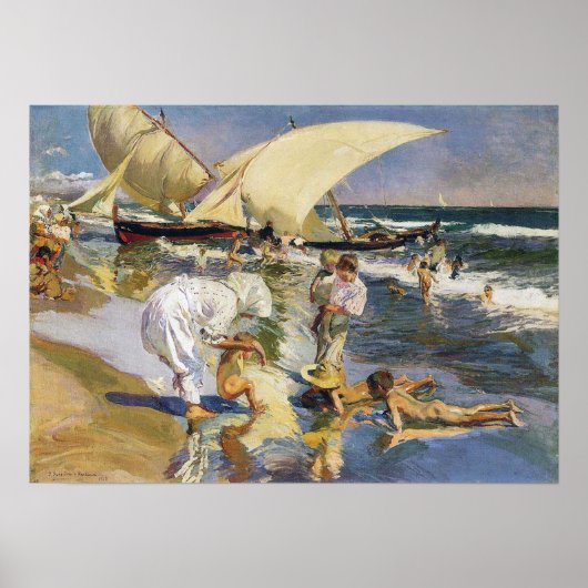 Valencia Beach in het Morning Light Poster (Voorkant)