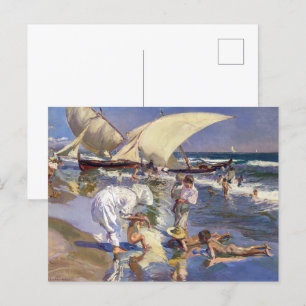 Valencia Beach Ochtend Licht   Joaquín í Sorolla  Briefkaart