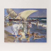 Valencia Beach Ochtend Licht | Joaquín í Sorolla