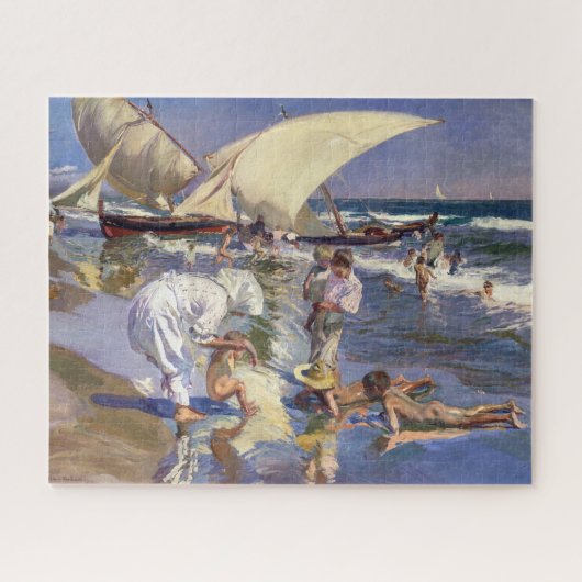 Valencia Beach Ochtend Licht | Joaquín í Sorolla  Legpuzzel (Horizontaal)