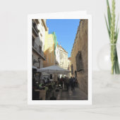 Valencia Cafe, Valenciaans straatportret, Spanje Kaart (Voorkant)