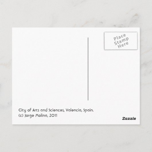 Valencia, City of Arts and Sciences Briefkaart (Achterkant)
