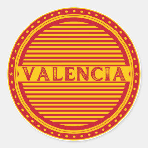 Valencia City Pride Embleem – Spaanse Identiteit Ronde Sticker