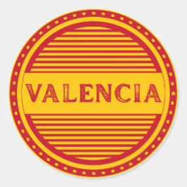 Valencia City Pride Embleem – Spaanse identiteit Ronde Sticker