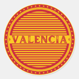 Valencia City Pride Emblem – Spanish Identity Ronde Sticker