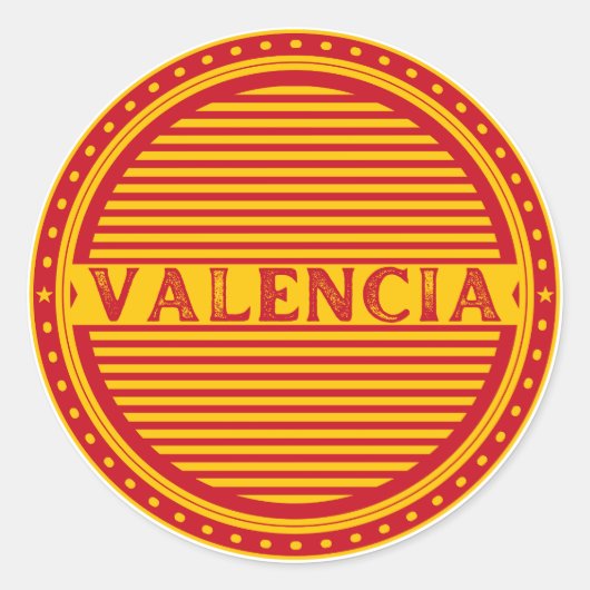 Valencia City Pride Emblem – Spanish Identity Ronde Sticker (Voorkant)