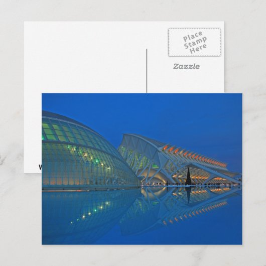 Valencia - Ciudad de las Artes y las Ciencias Briefkaart (Voorkant / Achterkant)