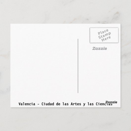 Valencia - Ciudad de las Artes y las Ciencias Briefkaart (Achterkant)