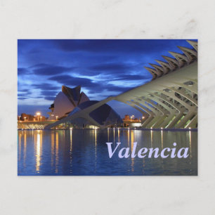 Valencia door Night Briefkaart
