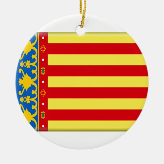 Valencia Flag Keramisch Ornament (Voorkant)
