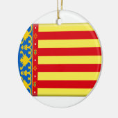 Valencia Flag Keramisch Ornament (Links)
