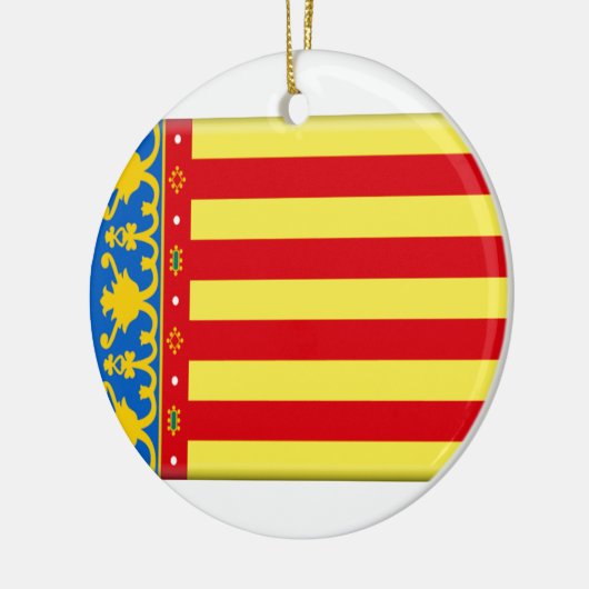 Valencia Flag Keramisch Ornament (Links)