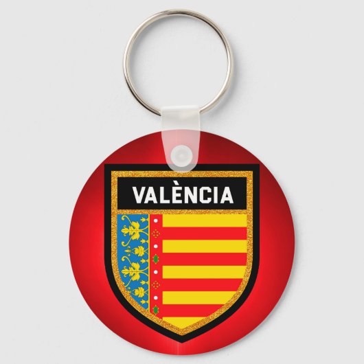 València Flag Sleutelhanger (Voorkant)