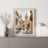 Valencia in Spanje Waterverf Poster