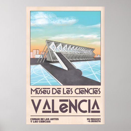 Valencia-kunstprint Stout geometrisch ontwerp, vin Poster (Voorkant)