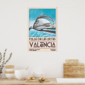 Valencia Landmark Poster Palau de Les Arts (Keuken)