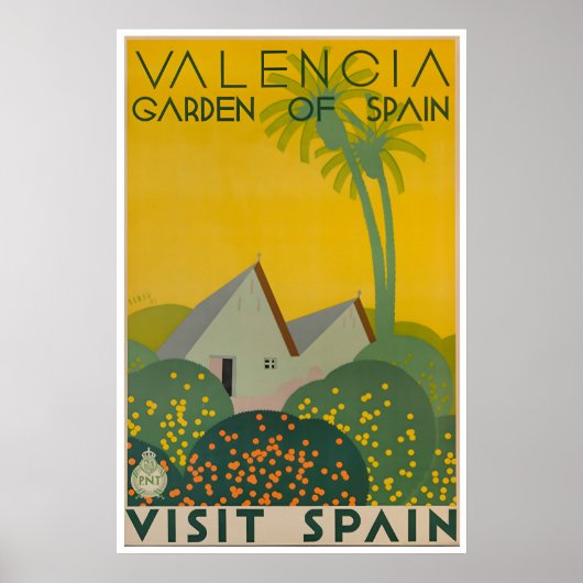Valencia Muurkunst Spanje Reisposter Spaans Poster (Voorkant)