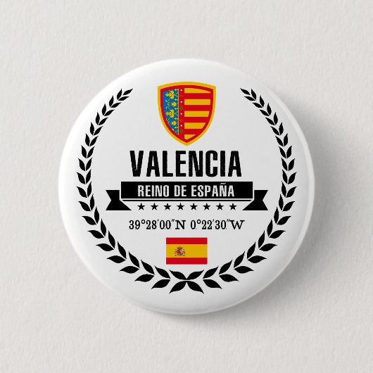 Valencia Ronde Button 5,7 Cm (Voorkant)