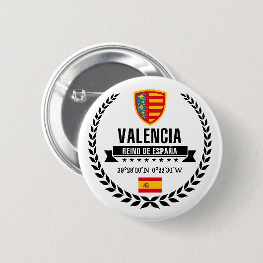 Valencia Ronde Button 5,7 Cm (Voorkant /achterkant)