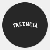 Valencia  ronde sticker (Voorkant)