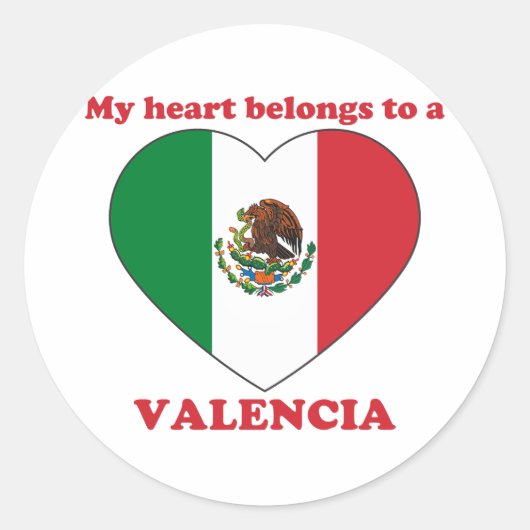 Valencia Ronde Sticker (Voorkant)