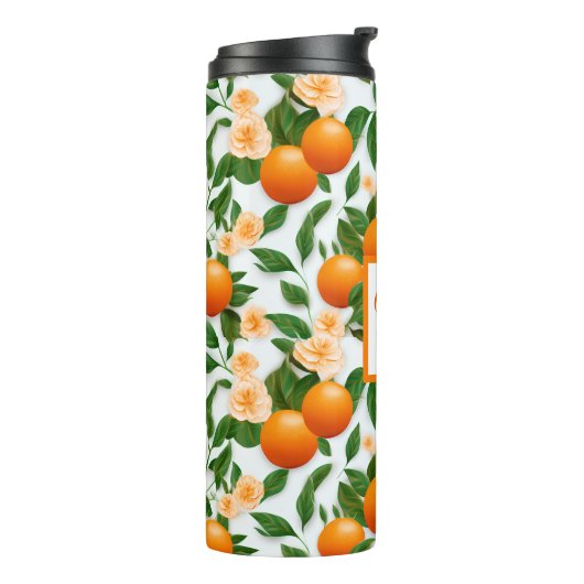 Valencia Sinaasappel en Blossom gepersonaliseerd Thermosbeker (Gedraaid links)