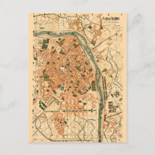 Valencia Spanje 1904 Briefkaart