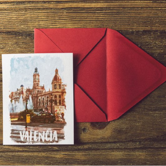 Valencia Spanje Architectuur Reizen Briefkaart