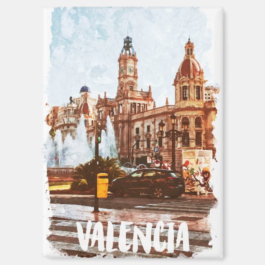Valencia Spanje Architectuur Reizen Magneet (Voorkant)