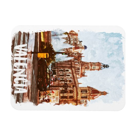 Valencia Spanje Architectuur Reizen Magneet (Horizontaal)