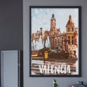 Valencia Spanje Architectuur Reizen Poster