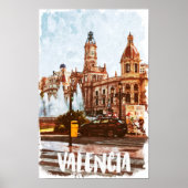 Valencia Spanje Architectuur Reizen Poster (Voorkant)