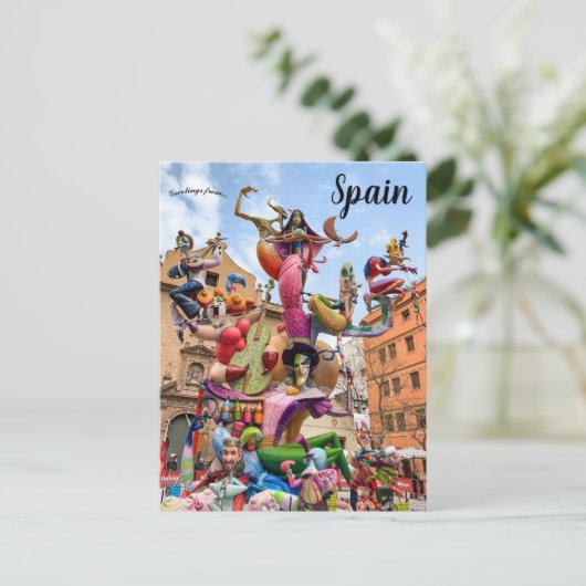 Valencia Spanje Briefkaart (Staand voorkant)