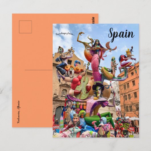 Valencia Spanje Briefkaart (Voorkant / Achterkant)