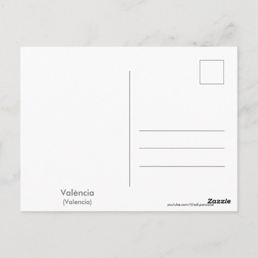 Valencia (Spanje) Briefkaart (Achterkant)