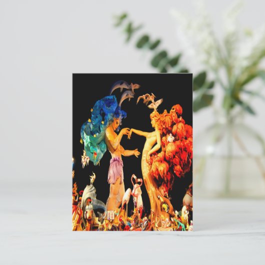 Valencia Spanje campanar fallanou Briefkaart (Staand voorkant)